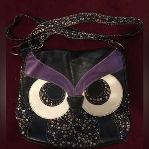 Corduroy Owl crossbody bag